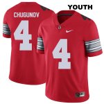 Youth NCAA Ohio State Buckeyes Chris Chugunov #4 College Stitched 2018 Spring Game Authentic Nike Red Football Jersey MM20O13BQ